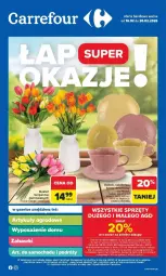 Gazetka promocyjna Carrefour - Gazetka Łap super okazje od poniedziałku! - Gazetka - ważna od 28.02 do 28.02.2026 - strona 1 - produkty: Ser, Tulipan, Salaterka, Talerz, Talerz deserowy, Bukiet, Kubek, Deser