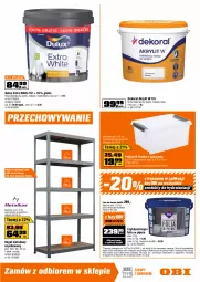 Gazetka promocyjna Obi - Gazetka OBI - Gazetka - ważna od 18.08 do 18.08.2026 - strona 7 - produkty: Stół warsztatowy, Top, Por, Gra, Stół, Cynk, Pojemnik, Farba lateksowa, Tran, Regał, Dekoral, Grunt, Farba akrylowa, Regał metalowy, Dulux, Podkład, Fa