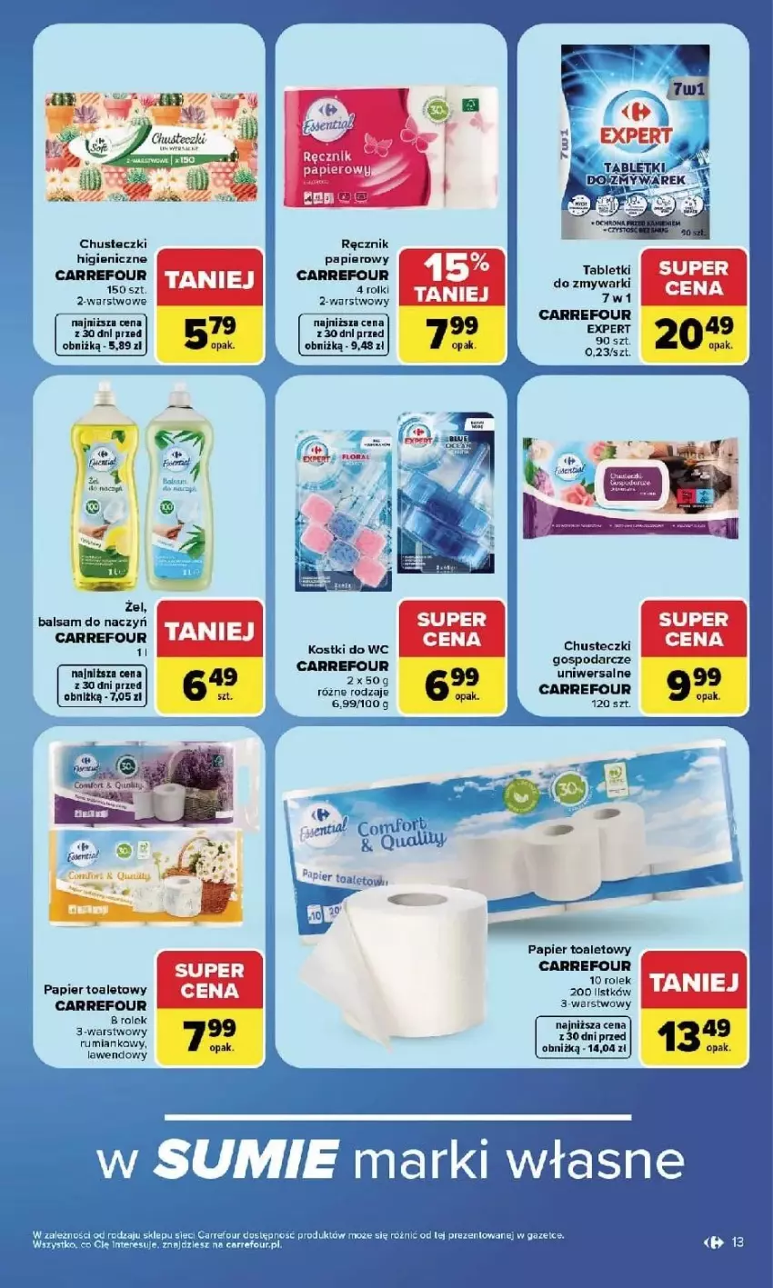 Gazetka promocyjna Carrefour - Gazetka Carrefour, Market w SUMIE najlpeszy, od poniedziałku - ważna 14.09 do 19.09.2026 - strona 15 - produkty: Chusteczki, Cif, Papier, Papier toaletowy, Ręcznik, Rolki, Rum