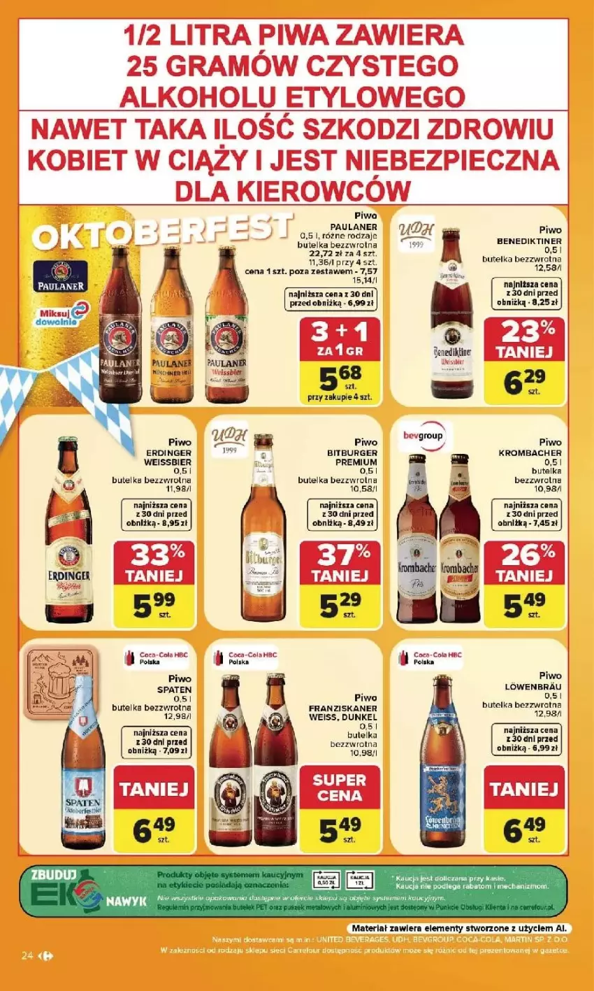 Gazetka promocyjna Carrefour - Gazetka Carrefour, Market w SUMIE najlpeszy, od poniedziałku - ważna 14.09 do 19.09.2026 - strona 26 - produkty: Burger, Fa, Piwa, Piwo, Por, Skaner, Woal