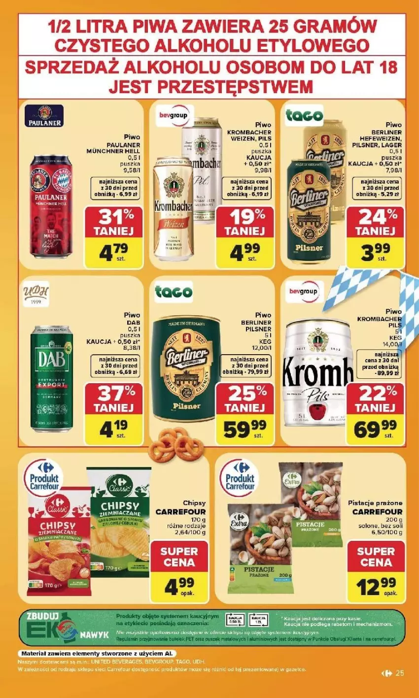 Gazetka promocyjna Carrefour - Gazetka Carrefour, Market w SUMIE najlpeszy, od poniedziałku - ważna 14.09 do 19.09.2026 - strona 27 - produkty: Chipsy, Dove, Fa, Koc, Leon, Pistacje, Piwo