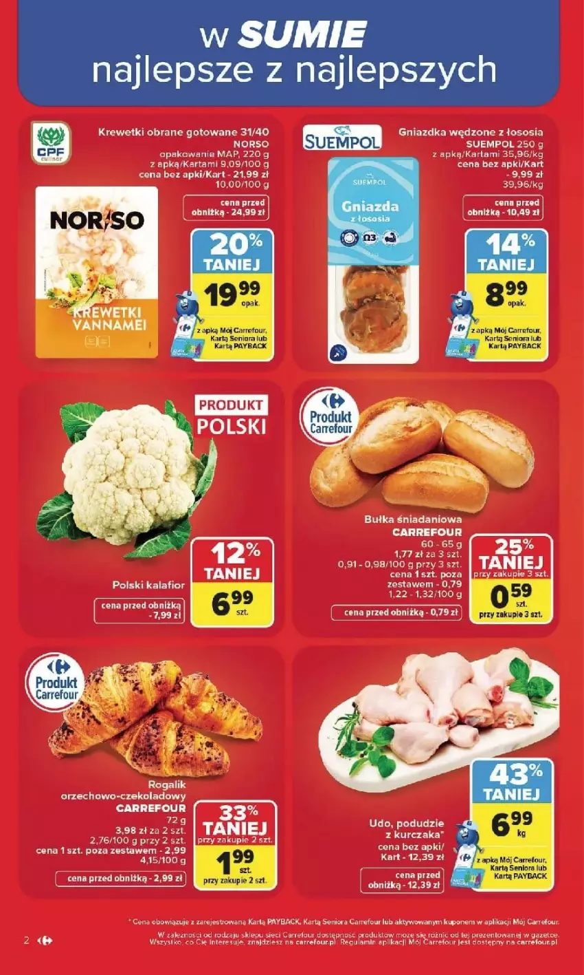 Gazetka promocyjna Carrefour - Gazetka Carrefour, Market w SUMIE najlpeszy, od poniedziałku - ważna 14.09 do 19.09.2026 - strona 4 - produkty: Fa, Kurczak, Ryba, Suempol