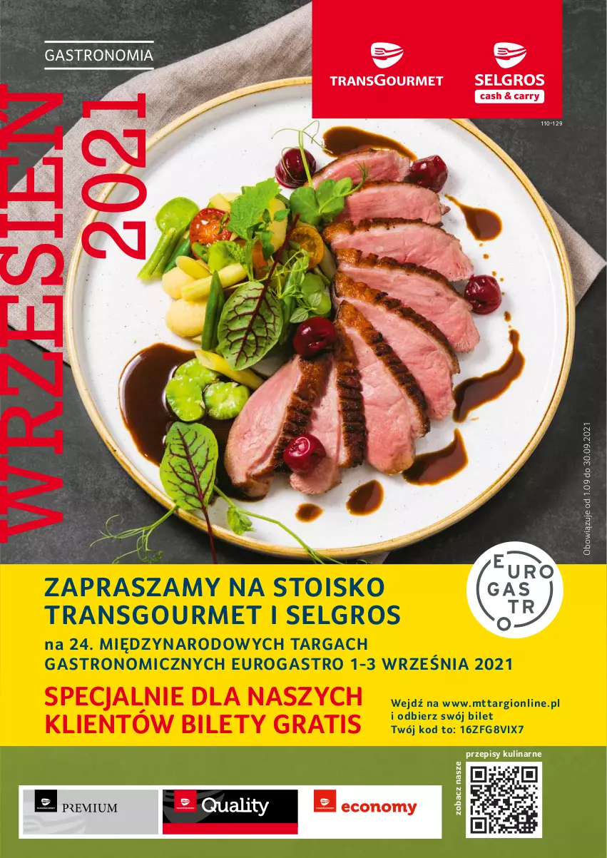 Gazetka promocyjna Selgros - Oferta gastronomiczna - ważna 19.08 do 01.09.2021 - strona 1 - produkty: Gra, LG, Tran