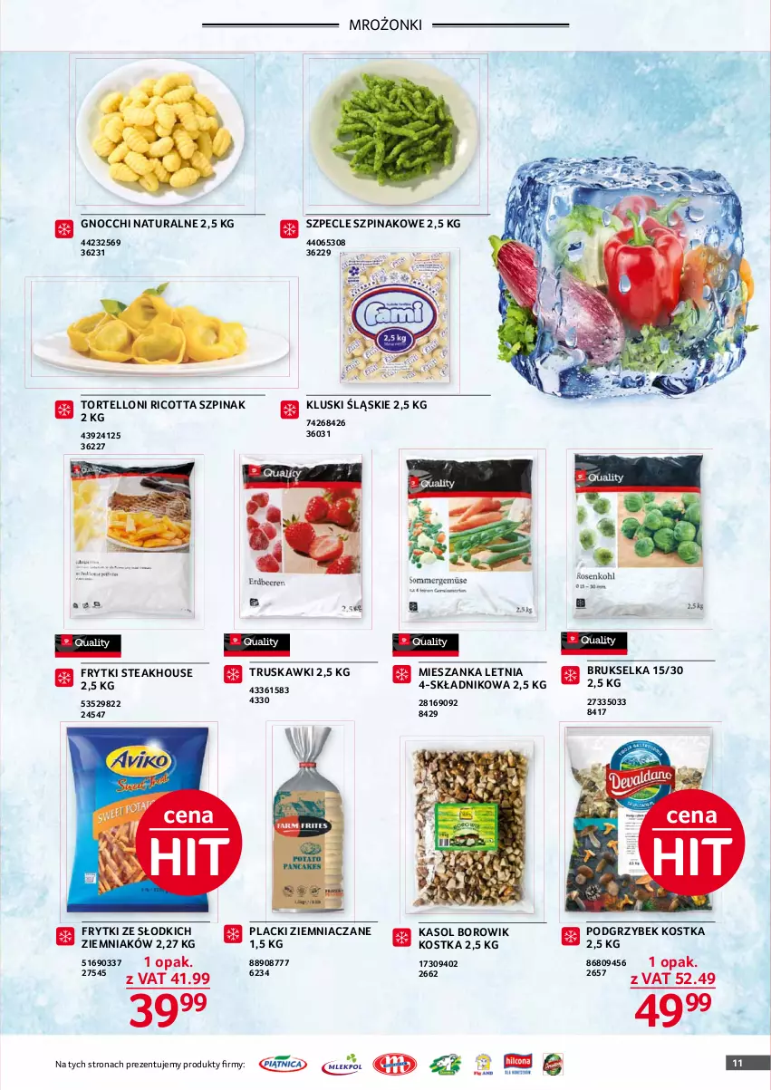 Gazetka promocyjna Selgros - Oferta gastronomiczna - ważna 19.08 do 01.09.2021 - strona 11 - produkty: Brukselka, Frytki, Gnocchi, Lack, Ricotta, Szpinak, Tortelloni, Truskawki