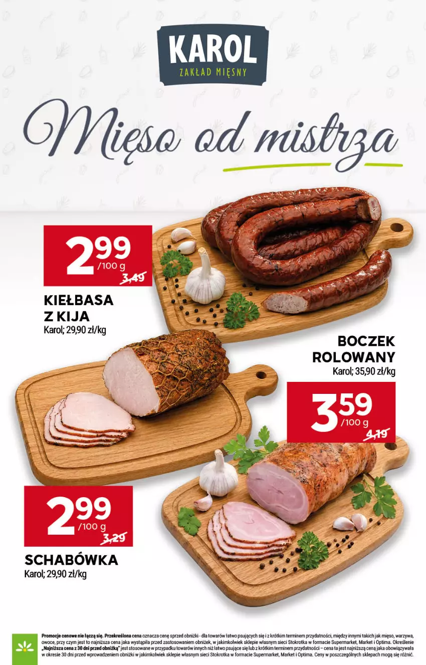 Gazetka promocyjna Stokrotka - Supermarket - ważna 08.10 do 14.10.2026 - strona 25 - produkty: AEG, Boczek, Kiełbasa, Mięso, Optima, Owoce, Warzywa