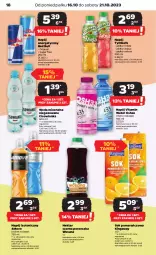 Gazetka promocyjna Netto - Artykuły spożywcze - Gazetka - ważna od 21.10 do 21.10.2023 - strona 18 - produkty: Sok pomarańczowy, Sok, Por, Gin, Napój energetyczny, Red Bull, Napój izotoniczny, Tymbark, Oshee, Woda mineralna, Wosana, Arbuz, Woda, Napój, Cisowianka, Mięta, Nektar