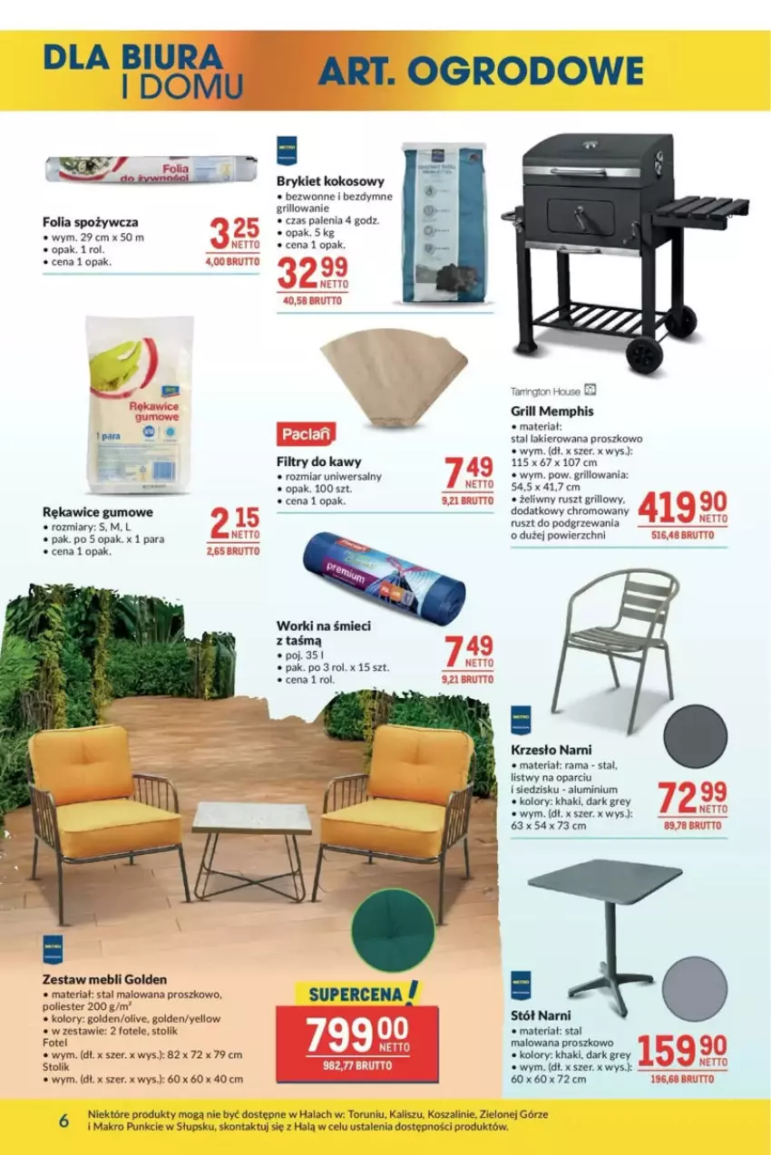 Gazetka promocyjna Makro - ważna 27.05 do 03.06.2025 - strona 33 - produkty: Fotel, Grill, Kokos, Kosz, Krzesło, Lakier, Rama, Rękawice, Ser, Sos, Stół, Stolik, Szal