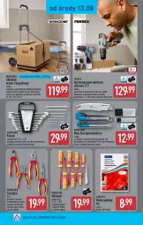 Gazetka promocyjna Aldi - Pełna oferta - Gazetka - ważna od 16.08 do 16.08.2025 - strona 16 - produkty: Por, Noż, Philips, Nóż uniwersalny, Wiertarka, Walizka, Tran, Warka, Tarka, Wiertarka udarowa, Wkręt, Szczypce, Sport, Wózek, Wózek transportowy, Zestaw kluczy, Akumulator