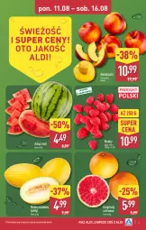 Gazetka promocyjna Aldi - Pełna oferta - Gazetka - ważna od 16.08 do 16.08.2025 - strona 3 - produkty: Maliny, Arbuz, Melon, Nektar, Grejpfrut