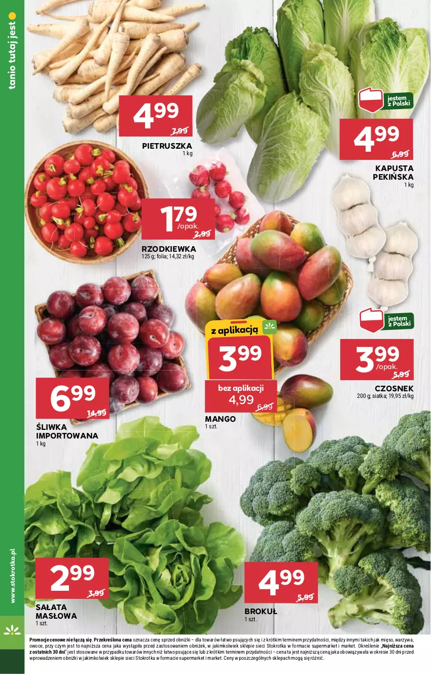 Gazetka promocyjna Stokrotka - Market - ważna 06.11 do 12.11.2025 - strona 8 - produkty: Czosnek, Mango, Masło, Mięso, Owoce, Pietruszka, Por, Rzodkiewka, Sałat, Sałata masłowa, Siatka, Warzywa