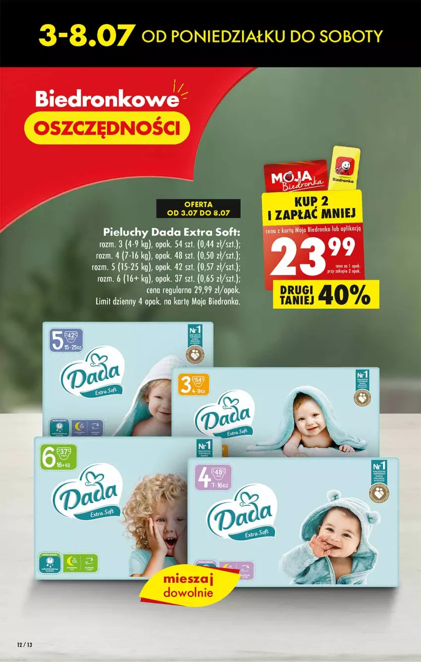 Gazetka promocyjna Biedronka - Od poniedzialku - ważna 03.07 do 08.07.2023 - strona 12 - produkty: Dada