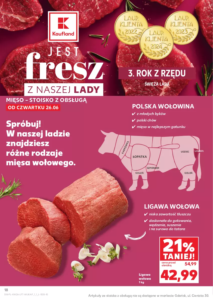 Gazetka promocyjna Kaufland - Gazetka tygodnia - ważna 26.06 do 02.07.2025 - strona 18 - produkty: Mięso, Wołowina