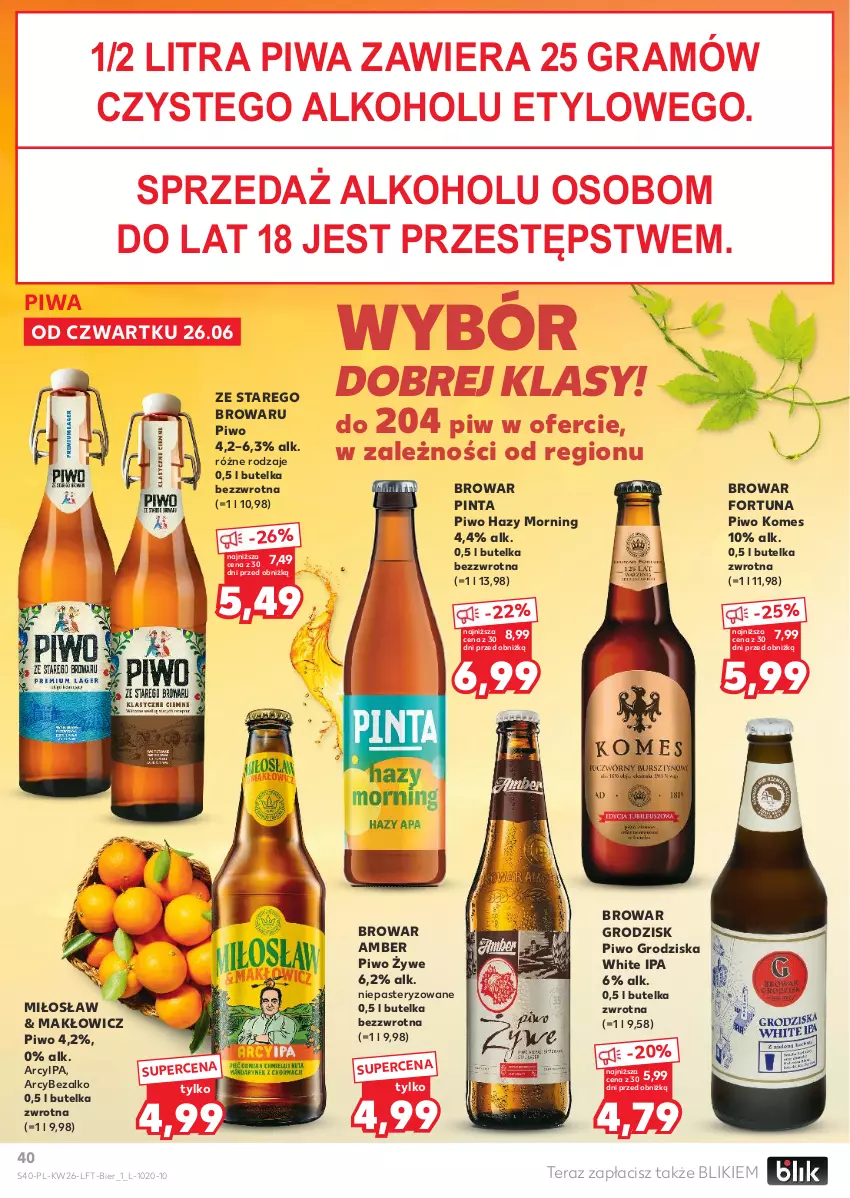 Gazetka promocyjna Kaufland - Gazetka tygodnia - ważna 26.06 do 02.07.2025 - strona 40 - produkty: Fortuna, Gra, Piwa, Piwo, Tera