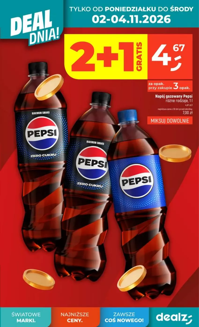 Gazetka promocyjna Dealz - DEAL DNIA - ważna 28.10 do 04.11.2026 - strona 9 - produkty: Napój, Napój gazowany, Pepsi