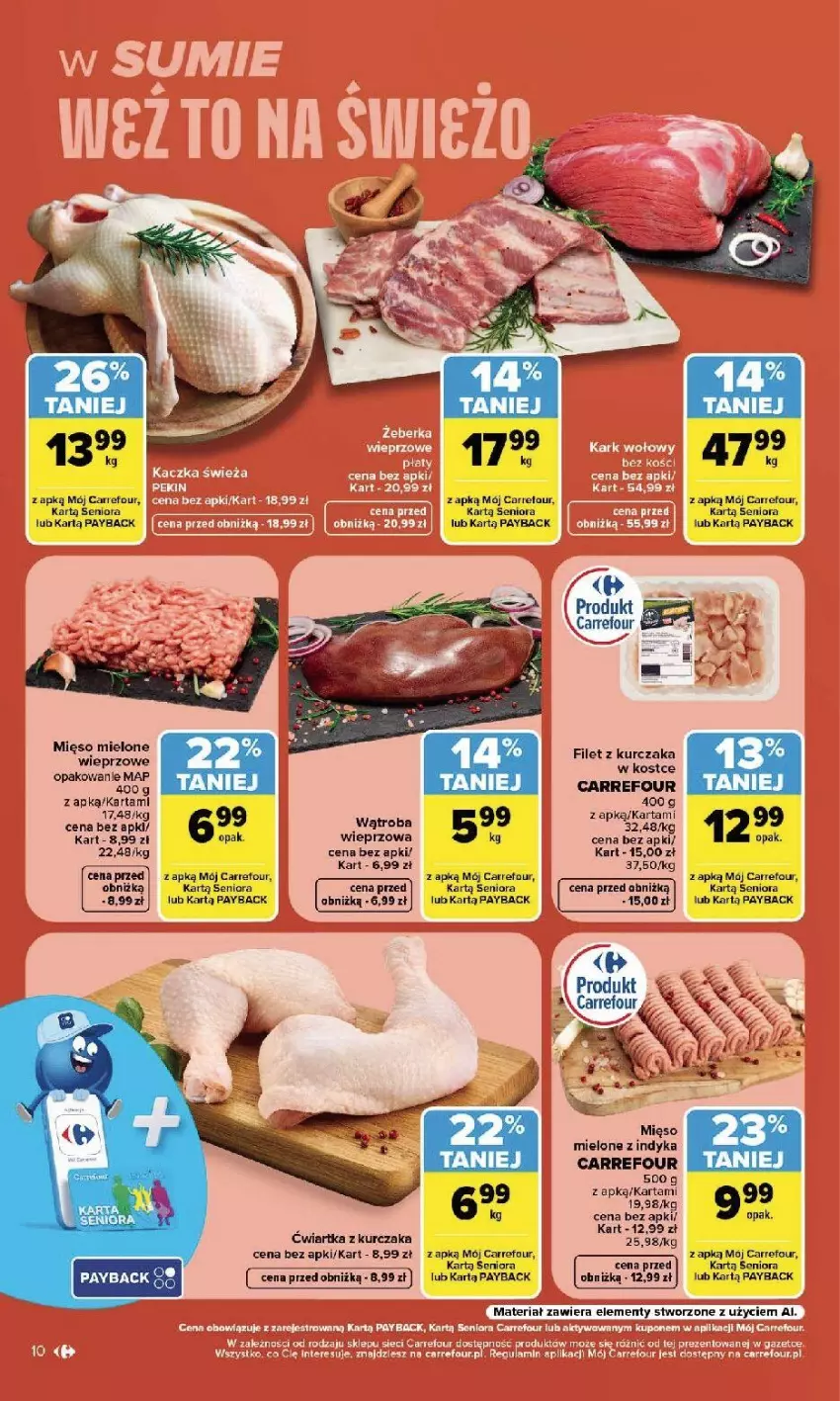 Gazetka promocyjna Carrefour - Gazetka Carrefour, Market w SUMIE najlpeszy, od poniedziałku - ważna 24.08 do 30.08.2026 - strona 12 - produkty: Fa, Kurczak, Mięso, Mięso mielone