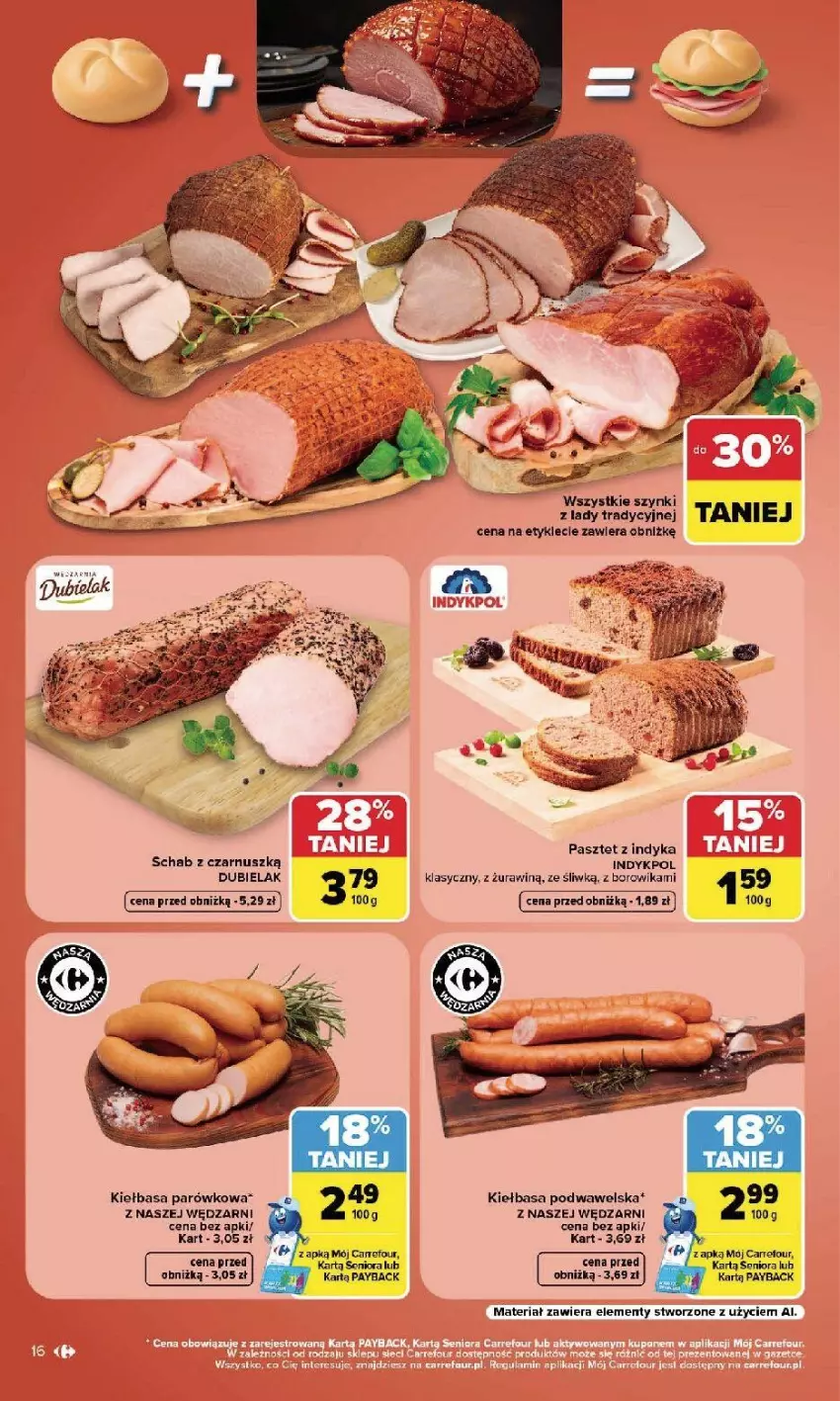 Gazetka promocyjna Carrefour - Gazetka Carrefour, Market w SUMIE najlpeszy, od poniedziałku - ważna 24.08 do 30.08.2026 - strona 18 - produkty: Kiełbasa, Kiełbasa podwawelska, Pasztet, Wawel