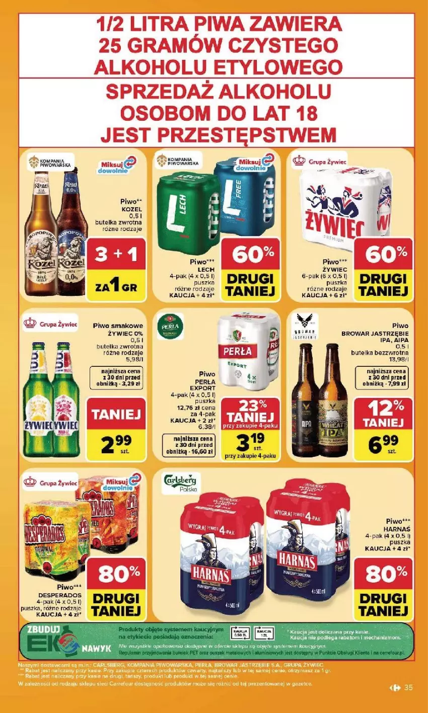 Gazetka promocyjna Carrefour - Gazetka Carrefour, Market w SUMIE najlpeszy, od poniedziałku - ważna 24.08 do 30.08.2026 - strona 37 - produkty: Desperados, Gra, Kozel, Perła, Piwa, Piwo, Por