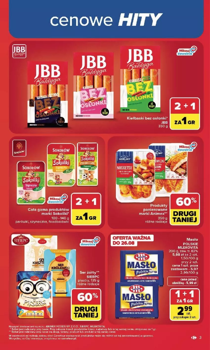 Gazetka promocyjna Carrefour - Gazetka Carrefour, Market w SUMIE najlpeszy, od poniedziałku - ważna 24.08 do 30.08.2026 - strona 5 - produkty: Mleko, Mlekovita, Parówki