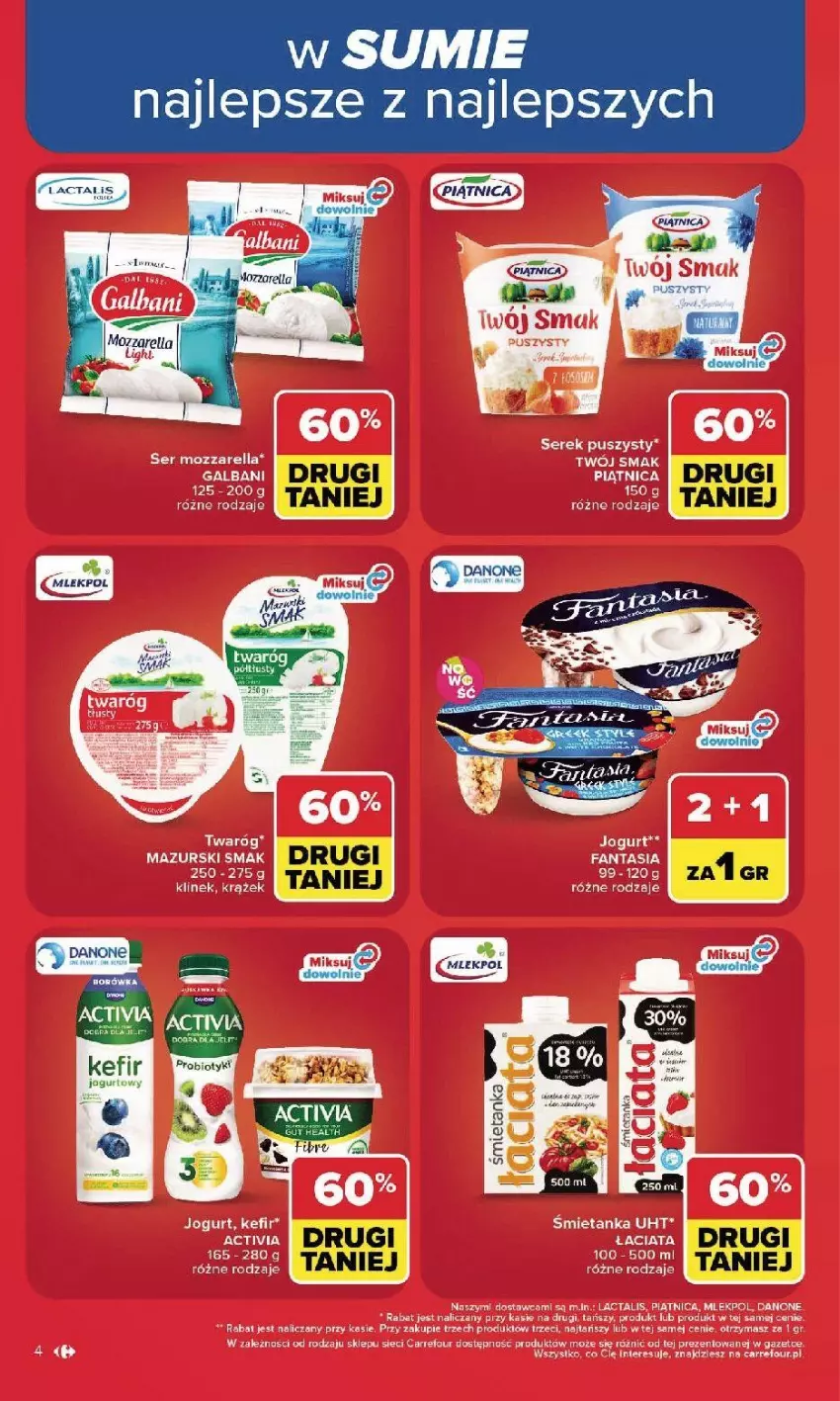 Gazetka promocyjna Carrefour - Gazetka Carrefour, Market w SUMIE najlpeszy, od poniedziałku - ważna 24.08 do 30.08.2026 - strona 6 - produkty: Fa, Piątnica, Ser, Serek, Serek puszysty, Twaróg