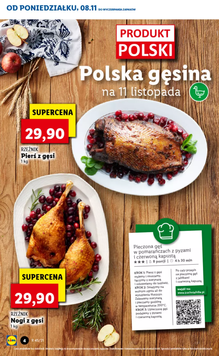 Gazetka promocyjna Lidl - GAZETKA - ważna 08.11 do 10.11.2021 - strona 4 - produkty: Duda, Kapustą, Piec, Por, Top