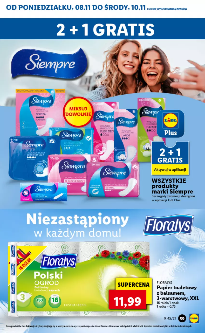 Gazetka promocyjna Lidl - GAZETKA - ważna 08.11 do 10.11.2021 - strona 59 - produkty: Flora, Ogród, Papier, Papier toaletowy