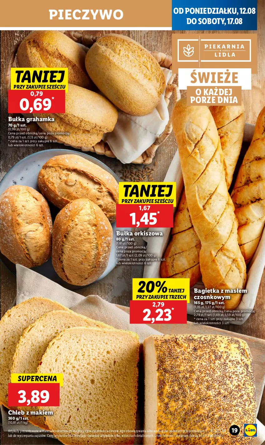 Gazetka promocyjna Lidl - GAZETKA - ważna 12.08 do 14.08.2024 - strona 25 - produkty: Bagietka, Bułka, Bułka grahamka, Chleb, Gra, Piec, Pieczywo, Por