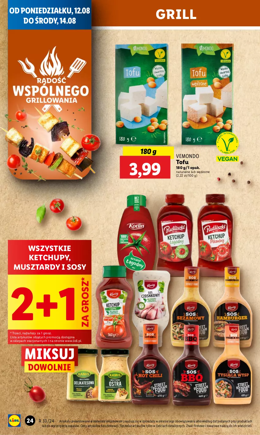 Gazetka promocyjna Lidl - GAZETKA - ważna 12.08 do 14.08.2024 - strona 30 - produkty: Grill, Ketchup, Mus, Sos, Tofu