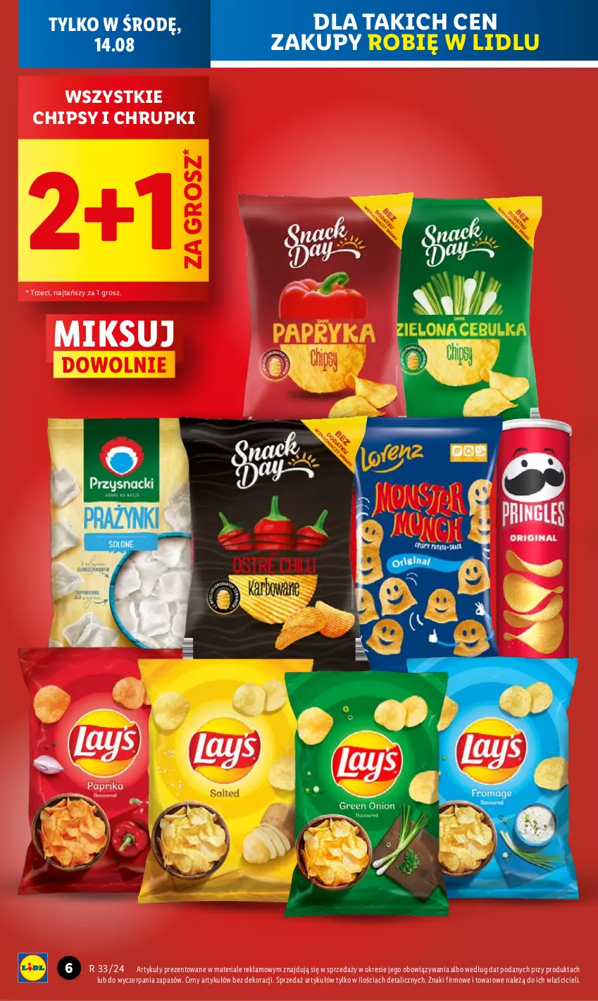 Gazetka promocyjna Lidl - GAZETKA - ważna 12.08 do 14.08.2024 - strona 8 - produkty: Chipsy, Chrupki