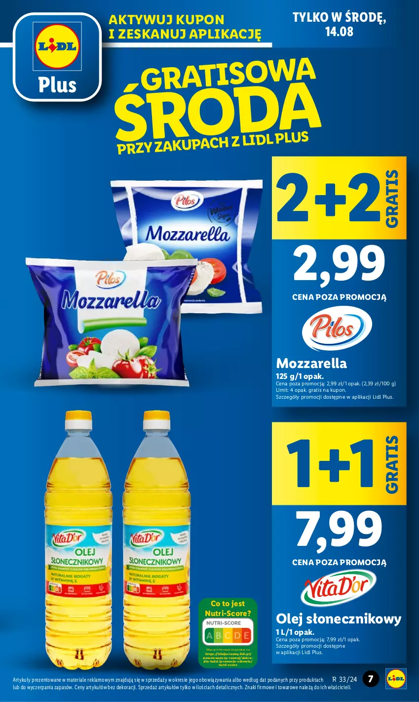 Gazetka promocyjna Lidl - GAZETKA - ważna 12.08 do 14.08.2024 - strona 9 - produkty: Gra, Mozzarella, Olej, Olej słonecznikowy, Wazon