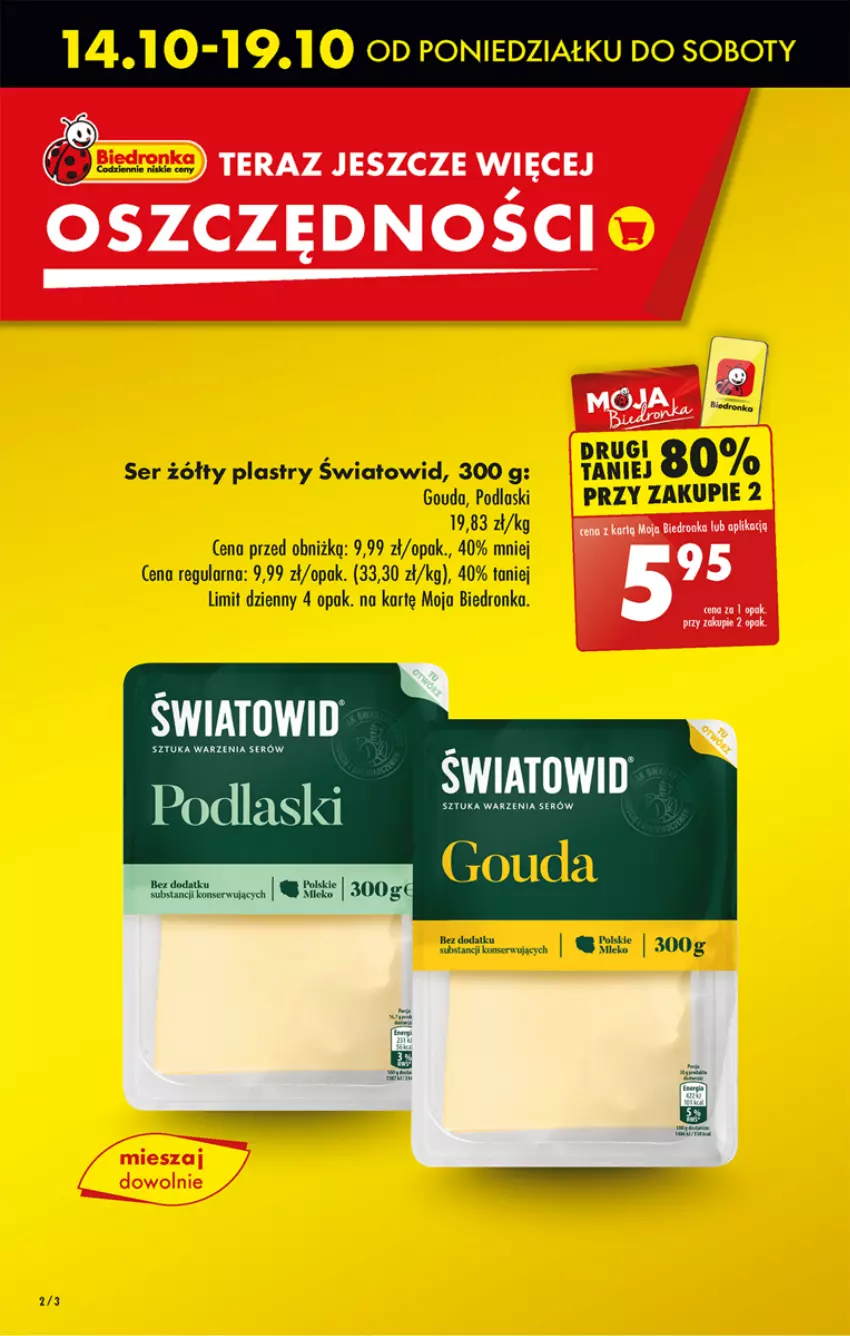 Gazetka promocyjna Biedronka - Od Poniedziałku - ważna 14.10 do 19.10.2024 - strona 4 - produkty: Fa, Gouda, Podlaski, Ser, Tera