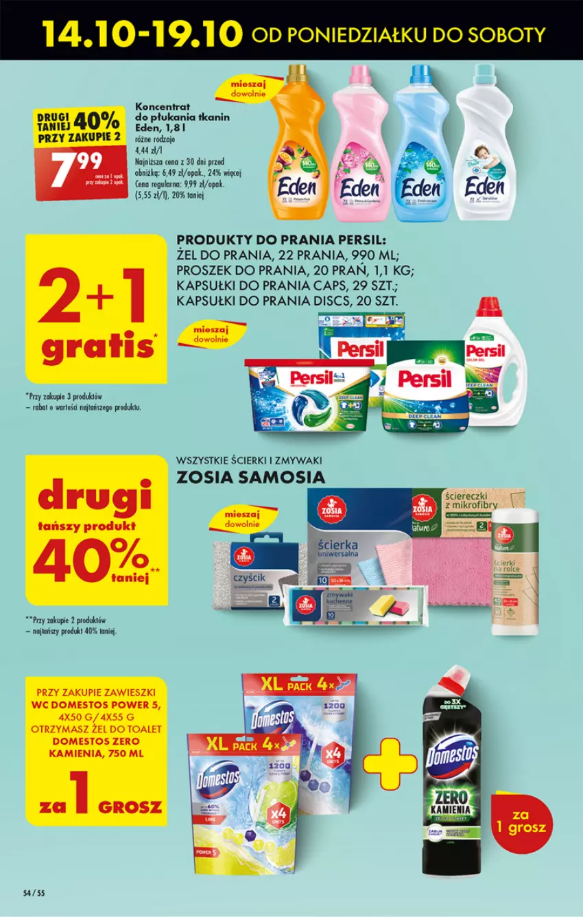 Gazetka promocyjna Biedronka - Od Poniedziałku - ważna 14.10 do 19.10.2024 - strona 66 - produkty: Domestos, Kapsułki do prania, Persil, Proszek do prania, Zawieszki