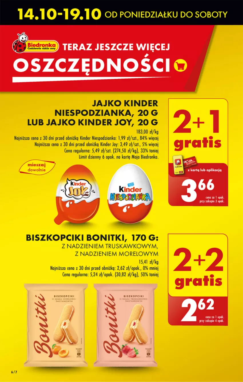 Gazetka promocyjna Biedronka - Od Poniedziałku - ważna 14.10 do 19.10.2024 - strona 8 - produkty: Bonitki, Kinder, Tera