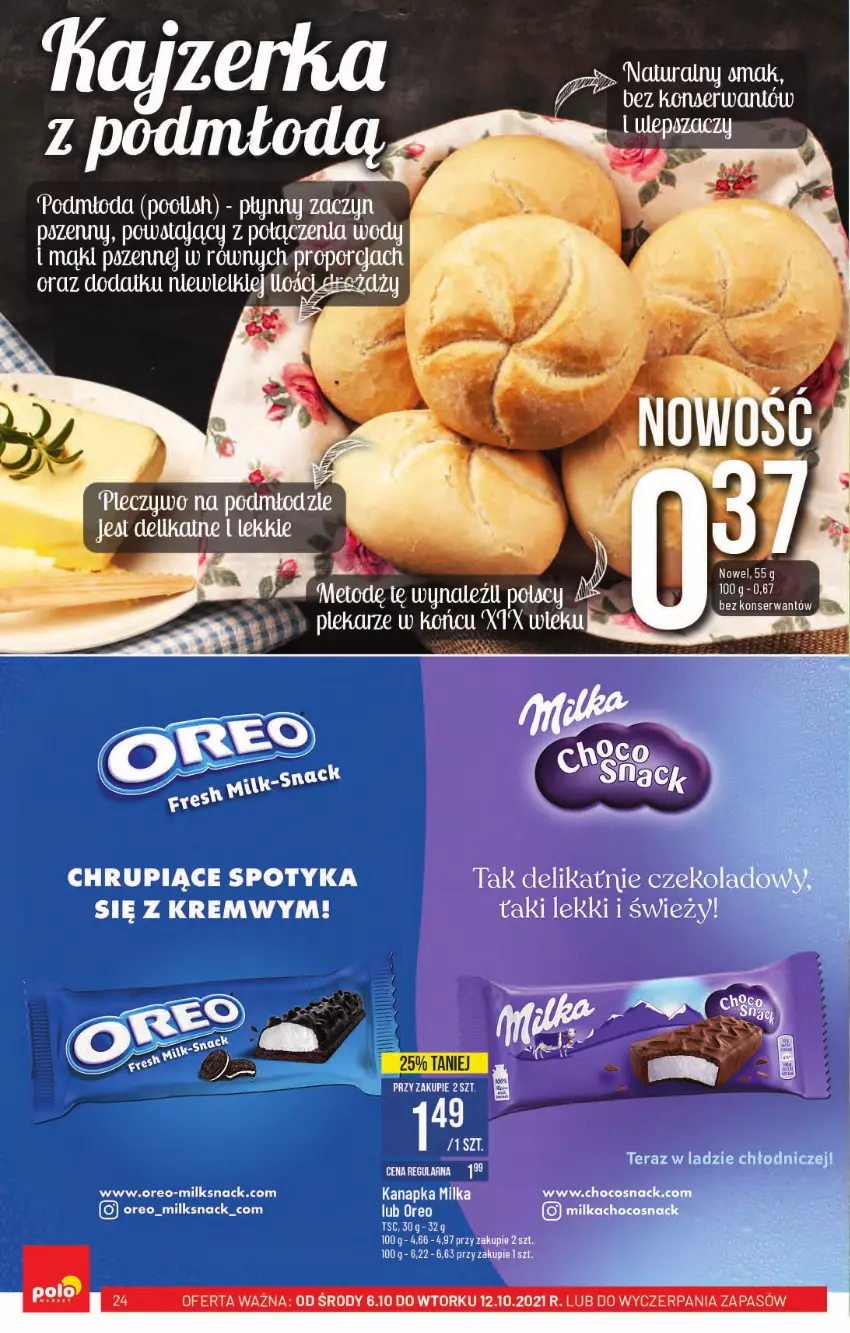 Gazetka promocyjna PoloMarket - Gazetka pomocyjna - ważna 06.10 do 12.10.2021 - strona 24 - produkty: Milka, Oreo, Ser, Tera