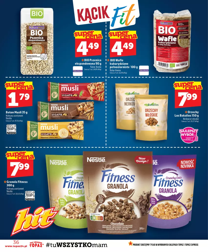 Gazetka promocyjna Topaz - Gazetka - ważna 30.07 do 05.08.2026 - strona 36 - produkty: Baton, Fa, Gra, Granola, LG, Mus, Sos, Top, Wafle