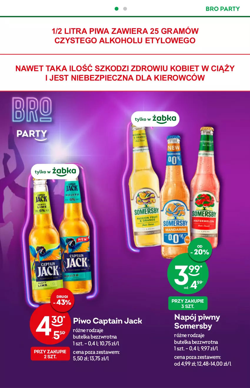 Gazetka promocyjna Żabka - ważna 10.08 do 16.08.2022 - strona 24 - produkty: Captain Jack, Gra, Napój, Piec, Piwa, Piwo, Somersby