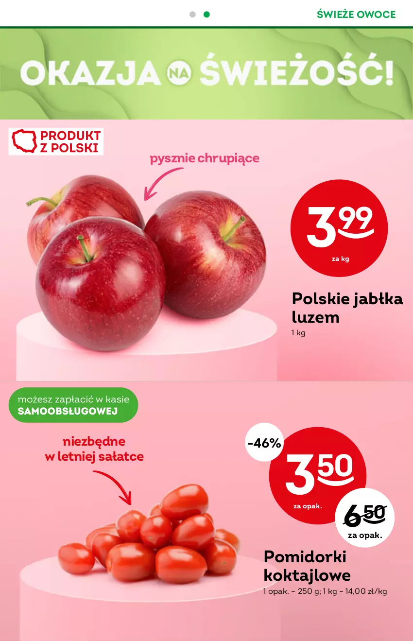 Gazetka promocyjna Żabka - ważna 10.08 do 16.08.2022 - strona 35 - produkty: Jabłka, Owoce, Pomidorki, Sałat