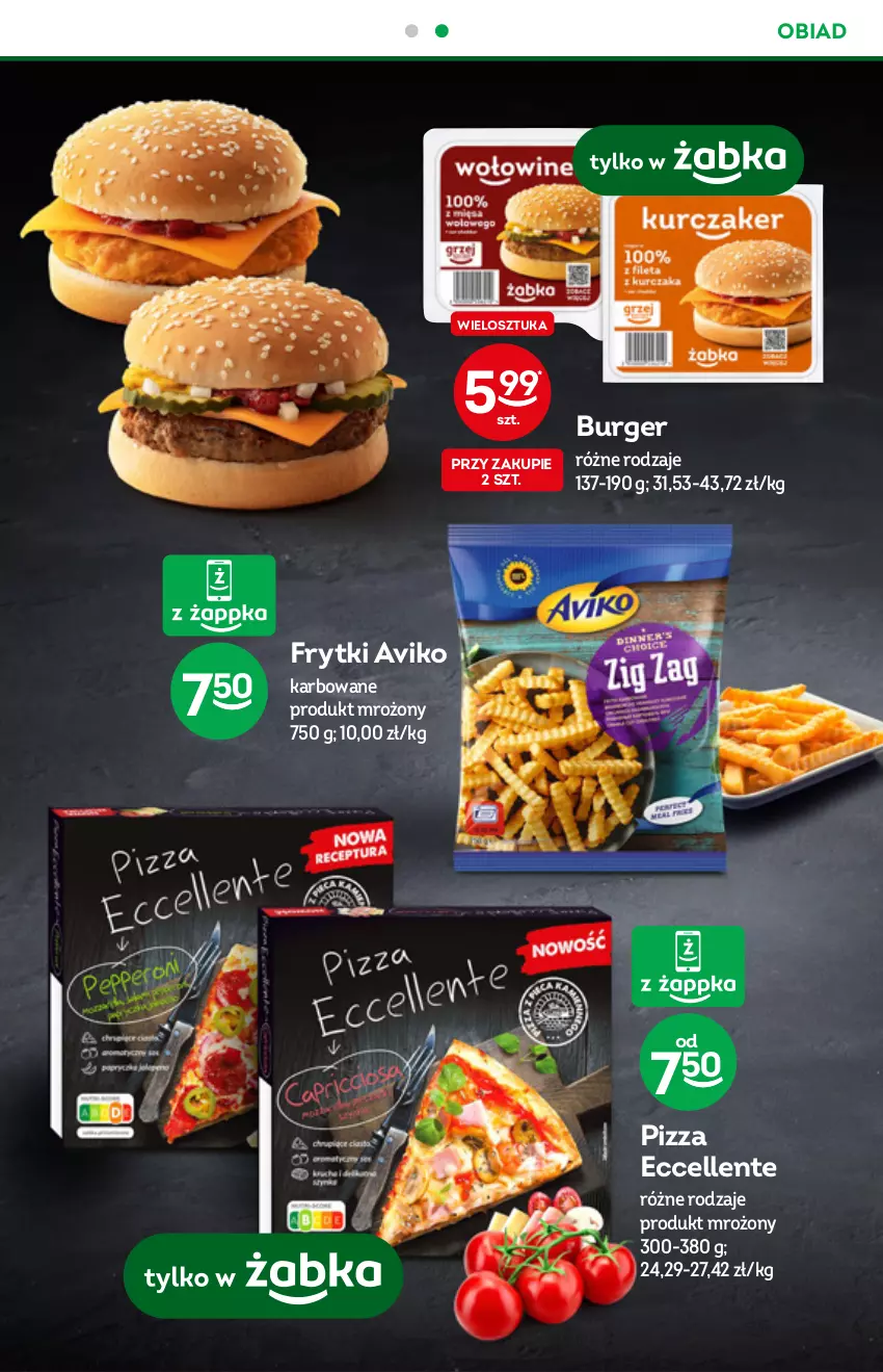Gazetka promocyjna Żabka - ważna 10.08 do 16.08.2022 - strona 47 - produkty: Burger, Frytki, Pizza