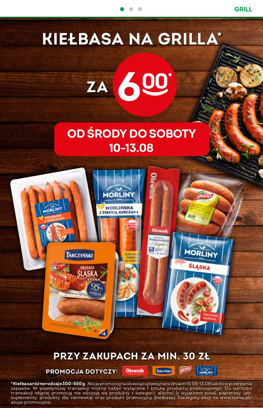 Gazetka promocyjna Żabka - ważna 10.08 do 16.08.2022 - strona 7 - produkty: Grill, Kiełbasa, Papier, Piwa, Tran