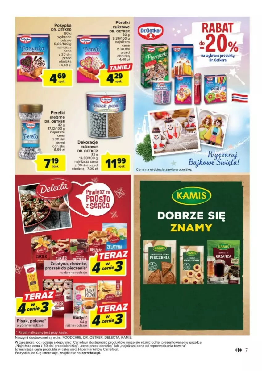 Gazetka promocyjna Carrefour - ważna 21.11 do 09.12.2023 - strona 16 - produkty: Budyń, Delecta, Dr. Oetker, Drożdże, Fa, Kamis, Piec, Proszek do pieczenia