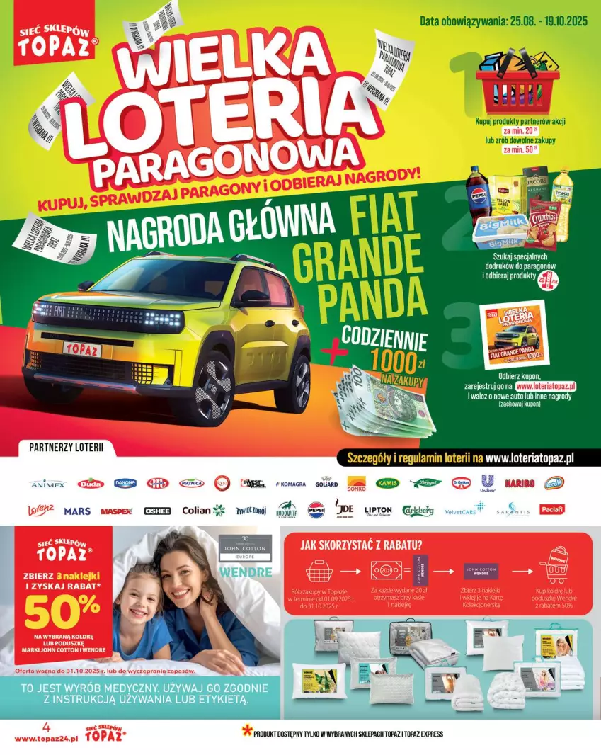 Gazetka promocyjna Topaz - Gazetka - ważna 18.09 do 24.09.2025 - strona 4 - produkty: Goliard, Gra, Haribo, Lipton, Mars, Top