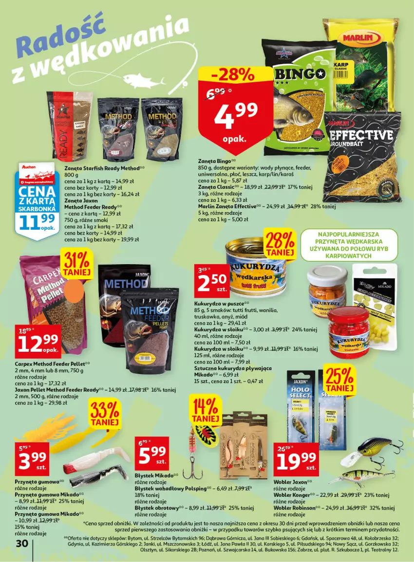 Gazetka promocyjna Auchan - Gazetka Wiosenne korzyści Hipermarket Auchan - ważna 20.04 do 26.04.2023 - strona 30 - produkty: Acer, Cars, Karp, Kukurydza, Miód, O nas, Pellet, Stek