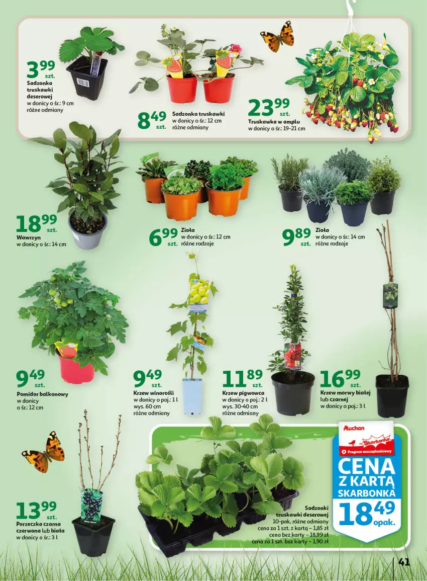 Gazetka promocyjna Auchan - Gazetka Wiosenne korzyści Hipermarket Auchan - ważna 20.04 do 26.04.2023 - strona 41 - produkty: Deser, Por, Ser, Truskawki, Wino