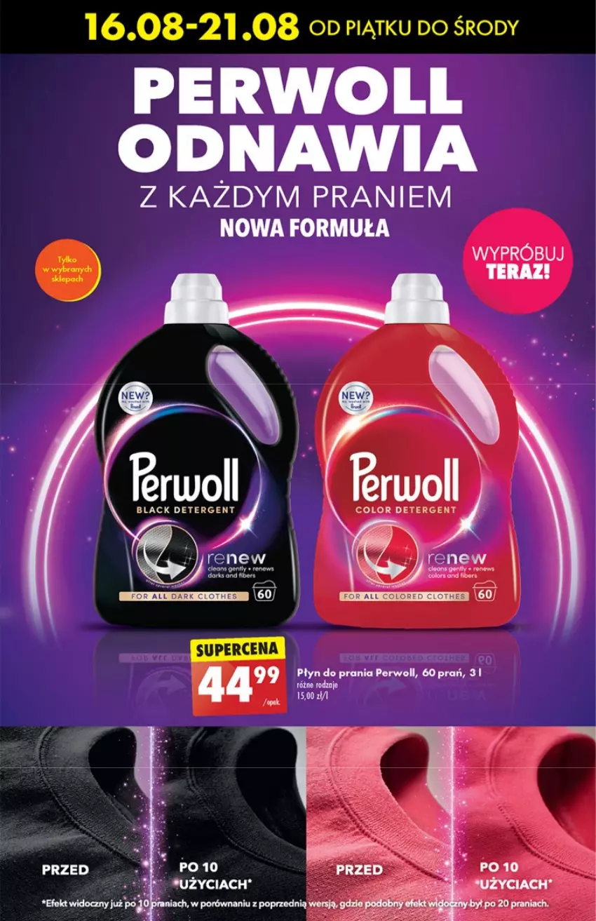 Gazetka promocyjna Biedronka - Od Piątku - ważna 16.08 do 22.08.2024 - strona 47 - produkty: Lack, Perwoll, Płyn do prania, Tera