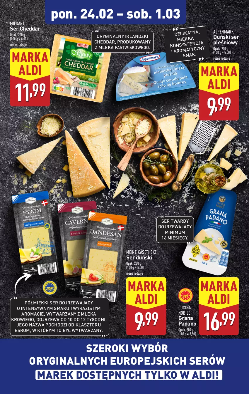 Gazetka promocyjna Aldi - Pełna oferta - ważna 24.02 do 01.03.2025 - strona 15 - produkty: Cheddar, Gin, Gra, Ser, Ser pleśniowy