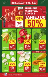 Gazetka promocyjna Aldi - Pełna oferta - Gazetka - ważna od 01.03 do 01.03.2025 - strona 2 - produkty: Piec, Warzywa, Papaja, Papryka czerwona, Papryka, Czosnek, Warzywa i owoce, Owoce, Brokuły, Pomidory