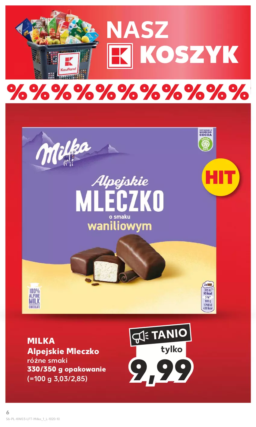 Gazetka promocyjna Kaufland - Gazetka tygodnia - ważna 18.01 do 24.01.2024 - strona 6 - produkty: Kosz, Milka, Mleczko