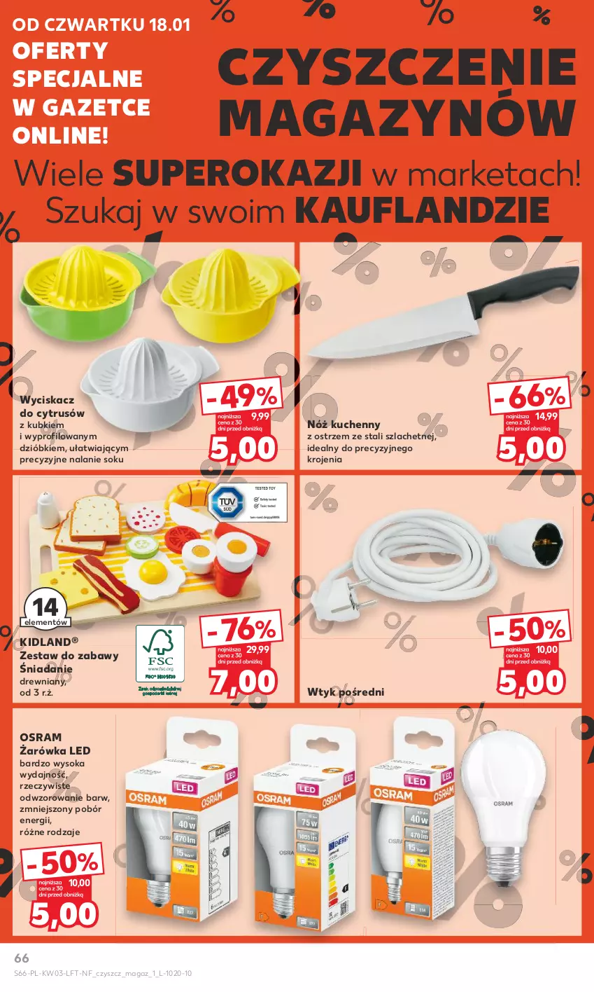 Gazetka promocyjna Kaufland - Gazetka tygodnia - ważna 18.01 do 24.01.2024 - strona 66 - produkty: Sok