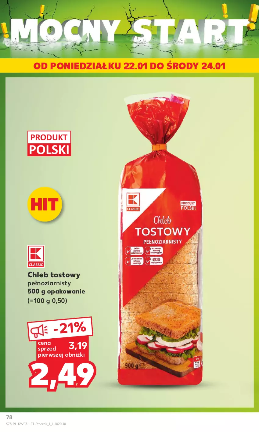 Gazetka promocyjna Kaufland - Gazetka tygodnia - ważna 18.01 do 24.01.2024 - strona 78 - produkty: Chleb, Chleb tostowy