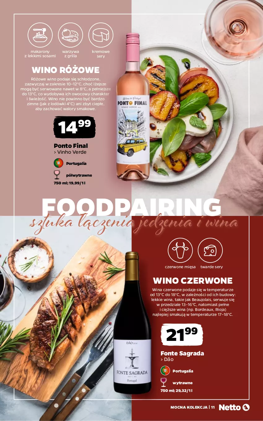 Gazetka promocyjna Netto - Alkohole - Mocne - ważna 08.06 do 20.06.2026 - strona 11 - produkty: Bordeaux, Gra, Grill, Makaron, Por, Rioja, Ser, Sos, Warzywa, Wino, Wino czerwone