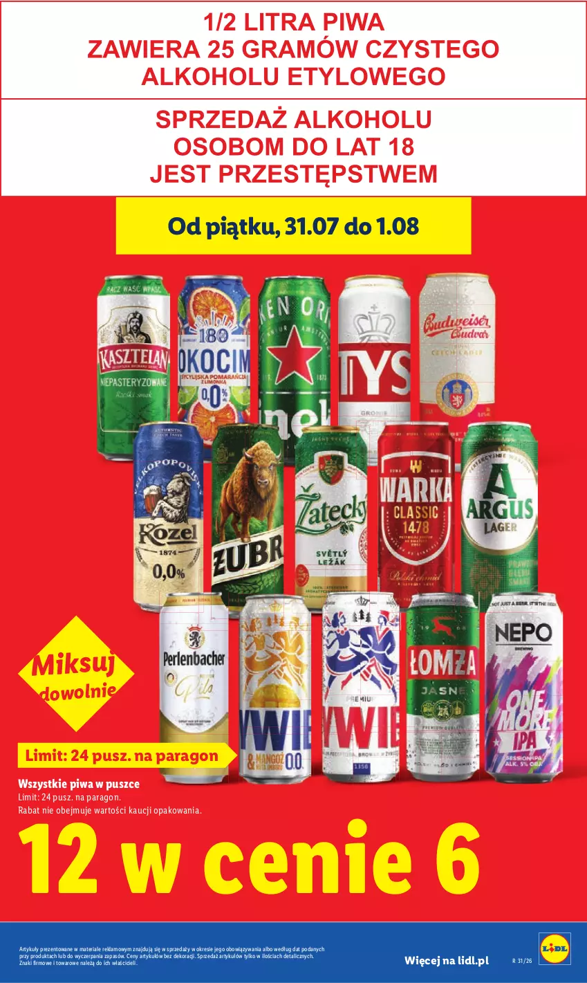 Gazetka promocyjna Lidl - Gazetka ważna od 30.07. do 01.08. - ważna 30.07 do 01.08.2026 - strona 11 - produkty: Piwa